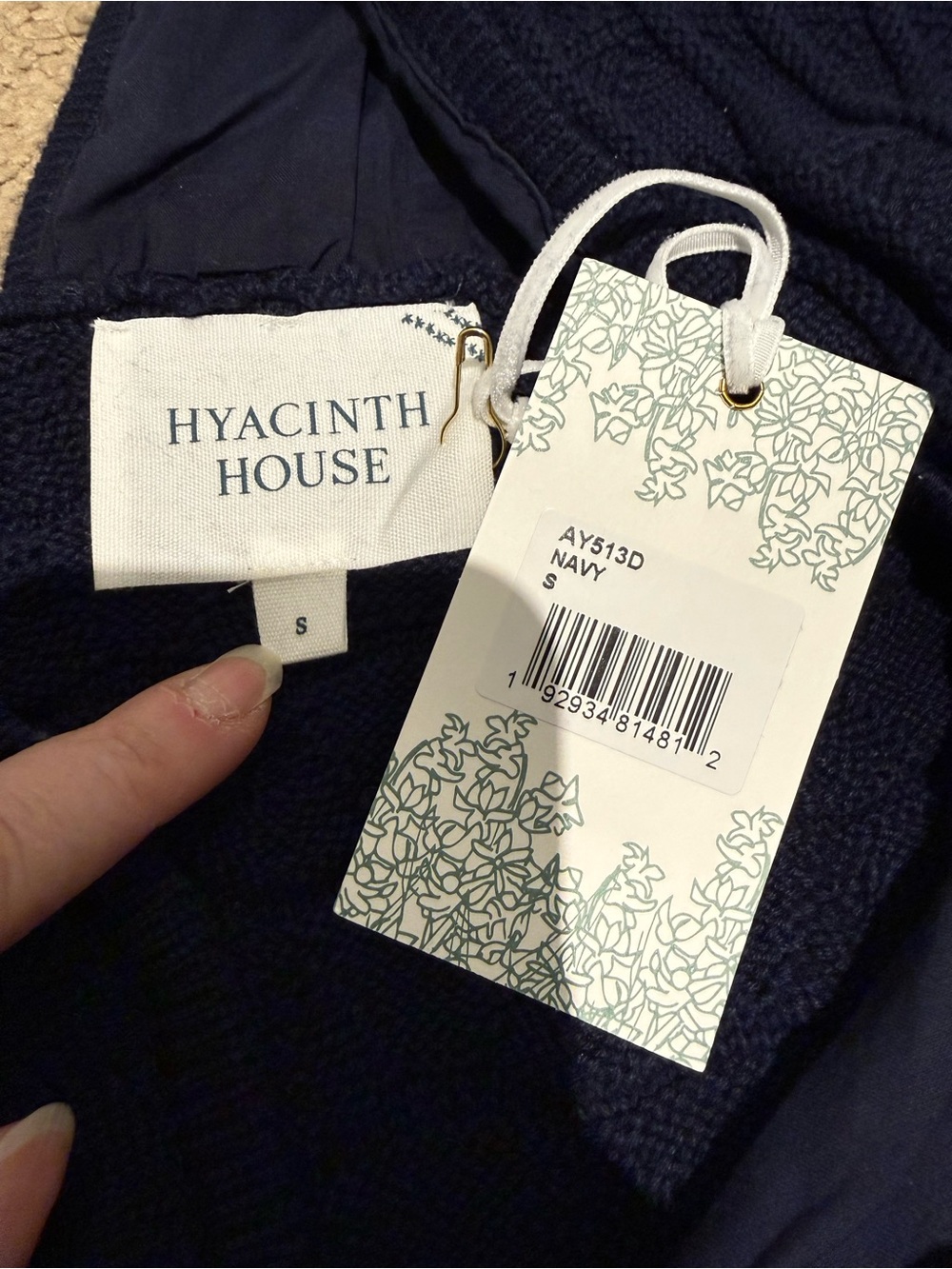 NWT Tuckernuck HYACINTH HOUSE
Navy Knit One Shoulder Nicole Midi Dress Sz Small - Picture 10 of 13
